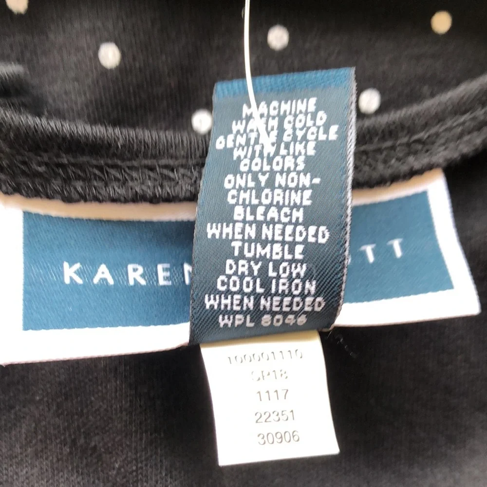 🔥NWT🔥 Karen Scott Women’s Short Sleeve Dot Print T-Shirt - Picture 4 of 5